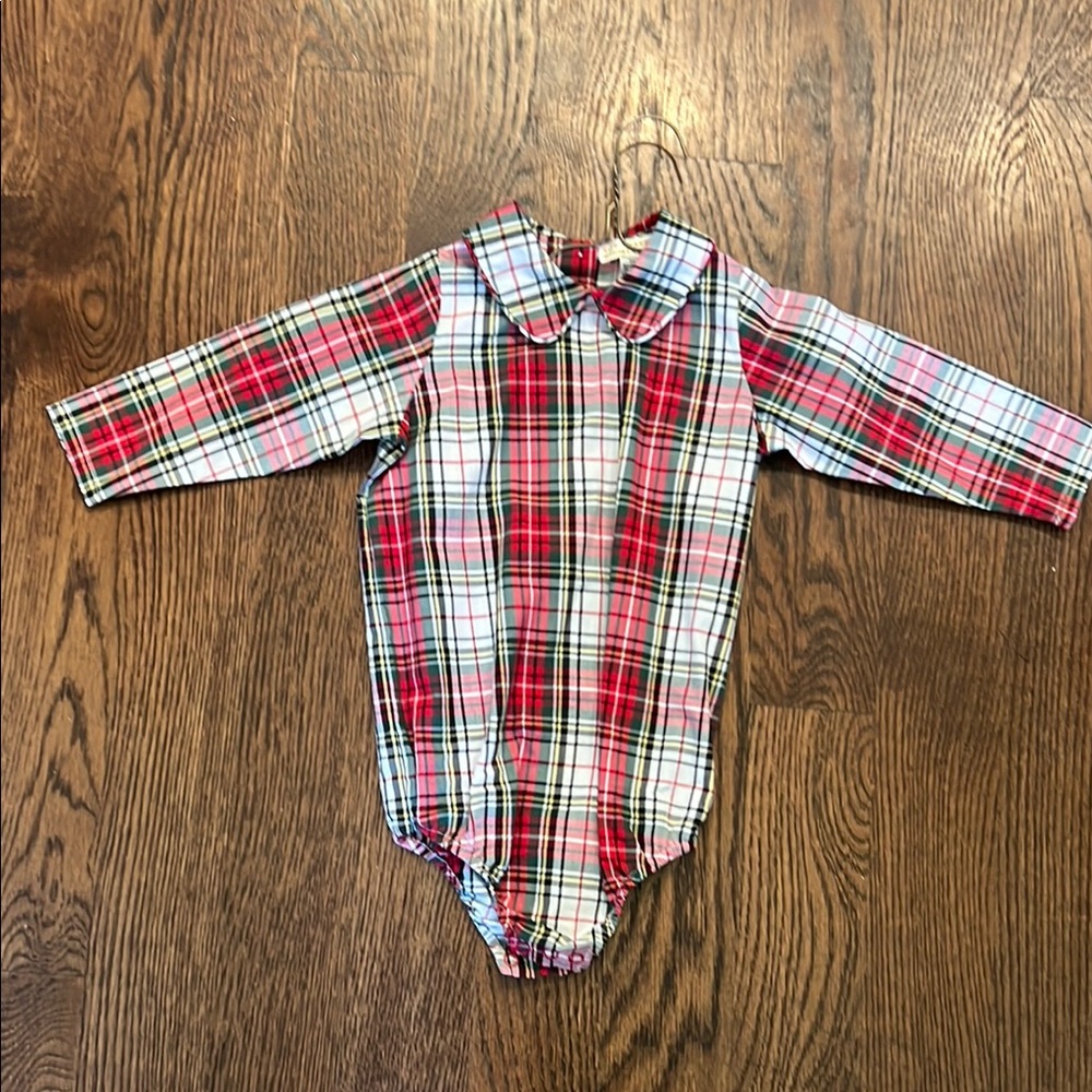The Beaufort Bonnet Company Red and White Bodysuit Classic Plaid